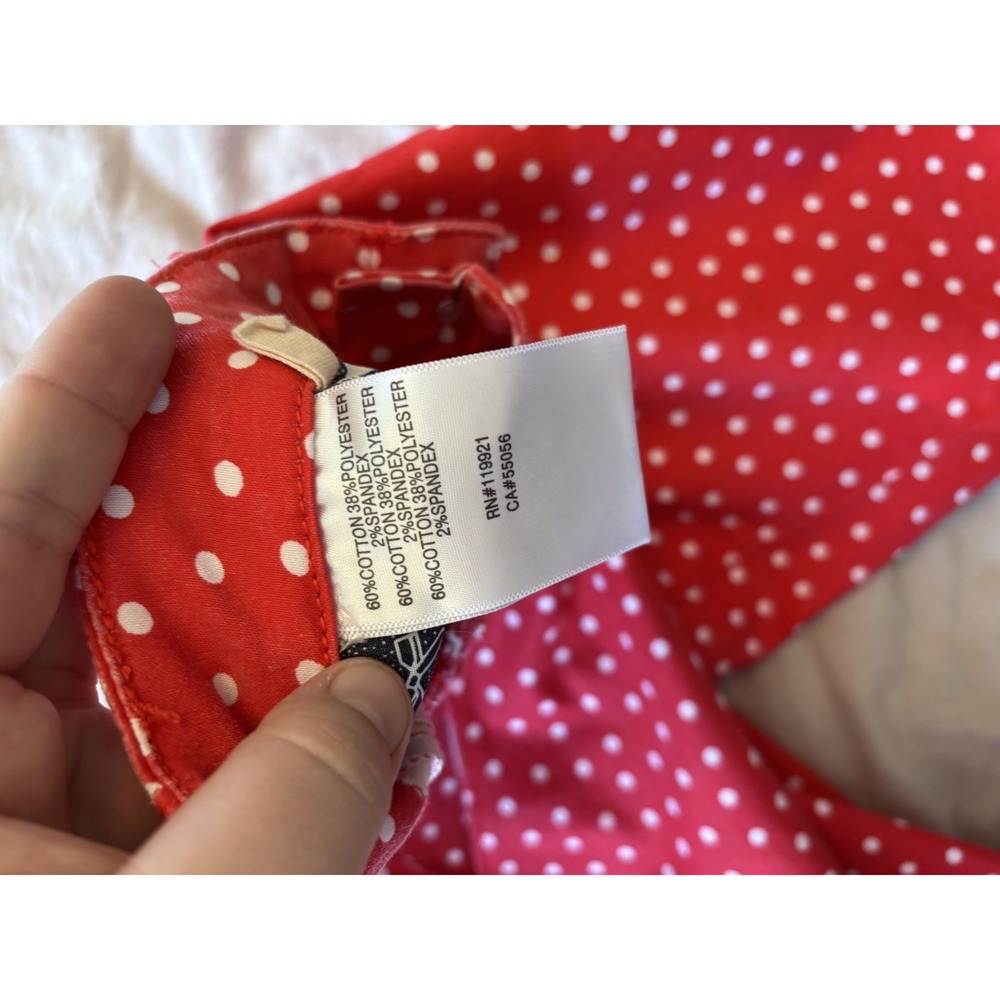 Tommy Girl Red White Polka Dots Skinny Jean Pants Twill Girls Size 11 New! - Picture 4 of 6